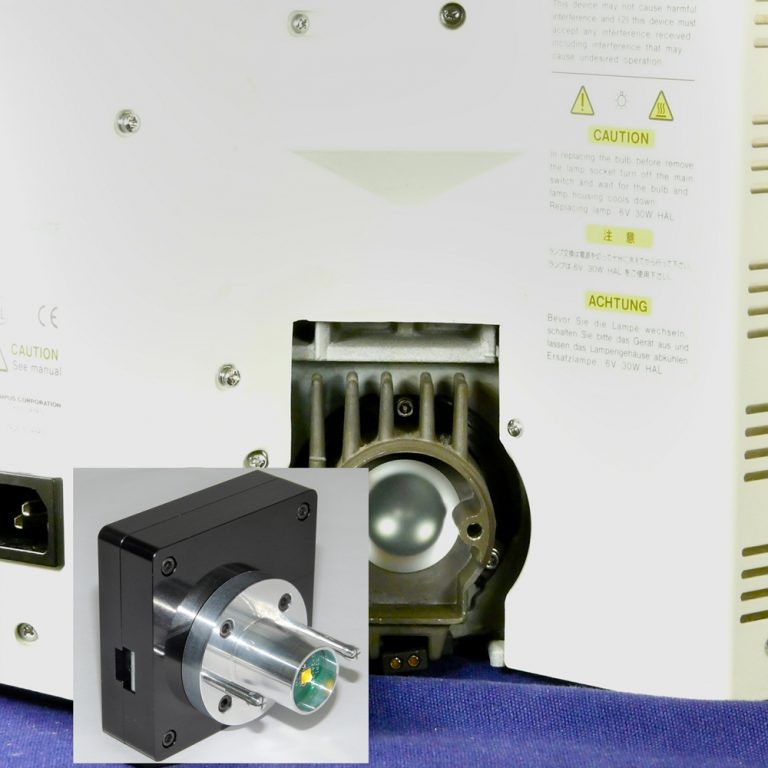 Olympus BX40 microscope with Nanodyne replacement illuminator