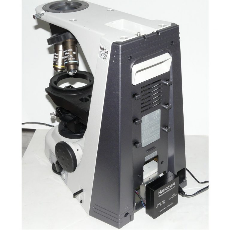 Nikon Eclipse 55i microscope with Nanodyne illuminator - Back View