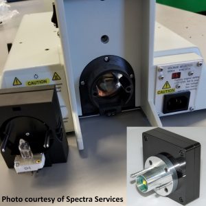 Olympus SZX-ILLK microscope with Nanodyne replacement illuminator