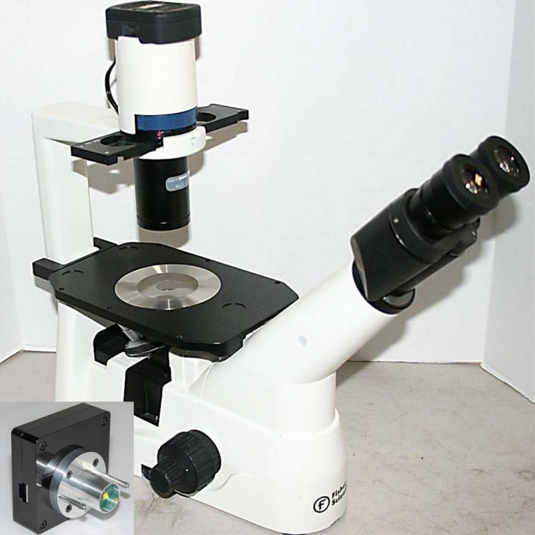 Fisher Inverted Microscope with Nanodyne replacement illuminator